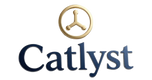 Catlyst logo with a gold circular design and 'Catlyst' text below on a white background
